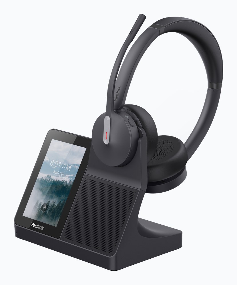 Yealink WH64 Workstation dual headset on base
